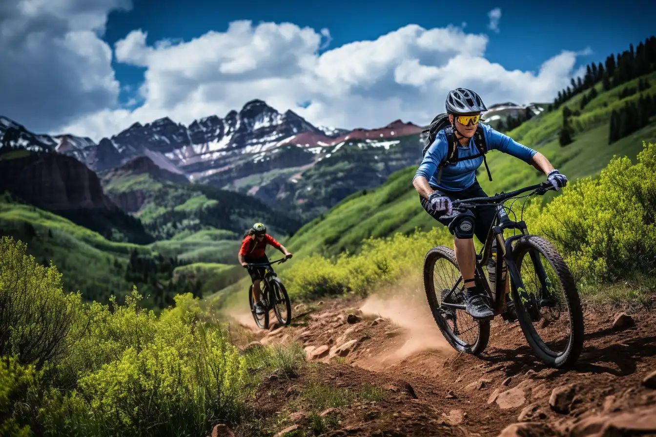 Moving Through CO Mountains Bike